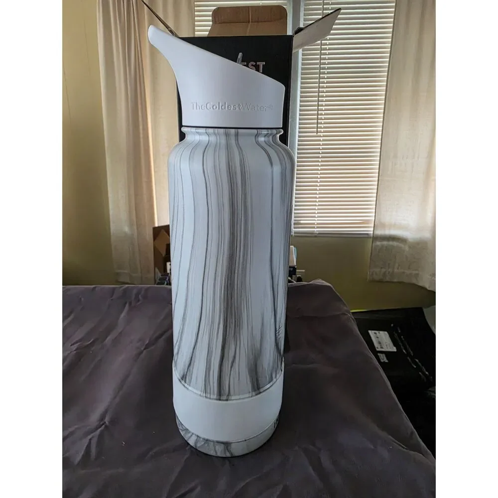 Coldest 40oz Carrara Marble Sports Water Bottle Discontinued Series